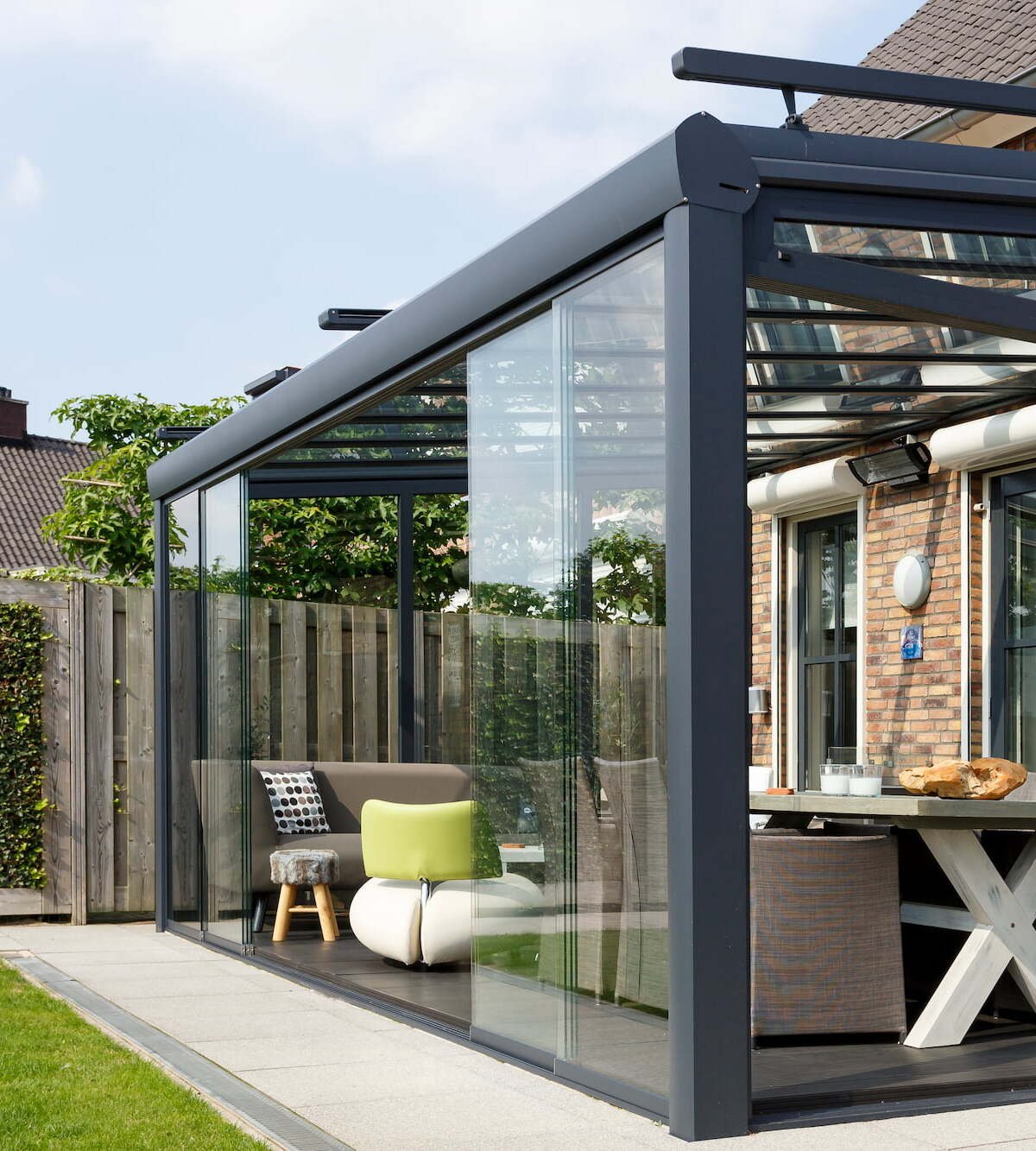 Terrasseinnglassing